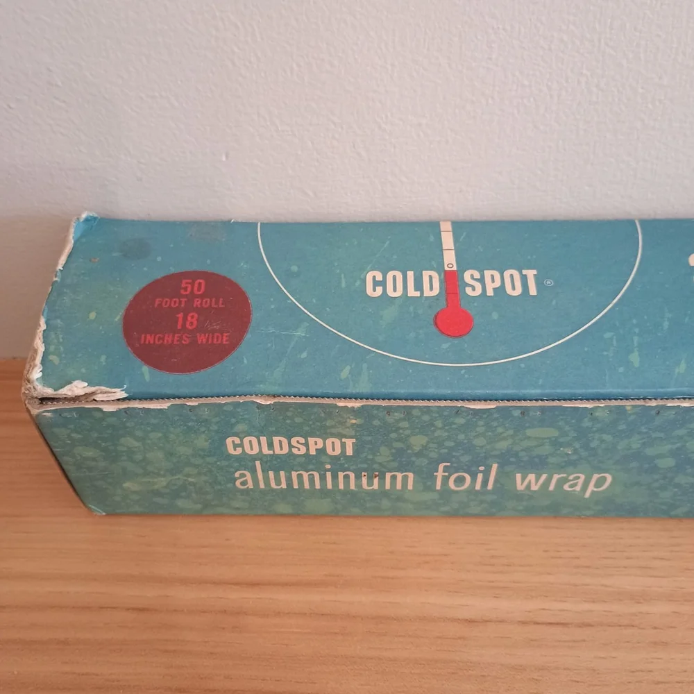 RARE Vintage Cold Spot Sears & Roebuck Aluminum Foil Wrap 50 Ft